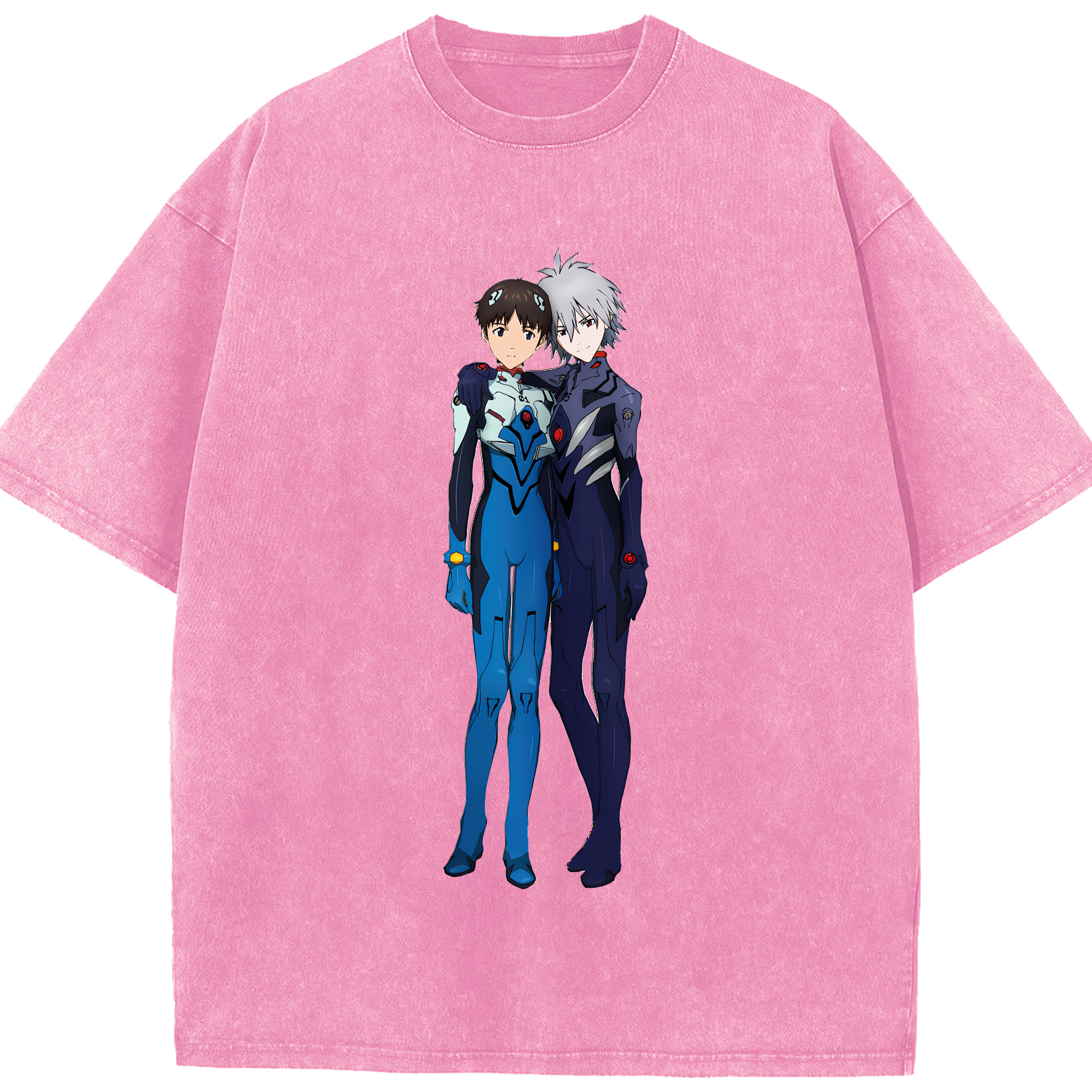 （画像用） EVA 新世紀エヴァンゲリオン 綿100% ヴィンテージ風 半袖Tシャツ（フロントプリント）